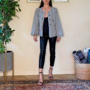 Metal Detailed Cardigan by Line & Dot